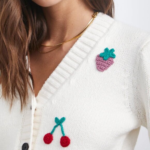Rails - Esther Cardigan Ivory Fruits Eco - XS - Picture 2 of 5